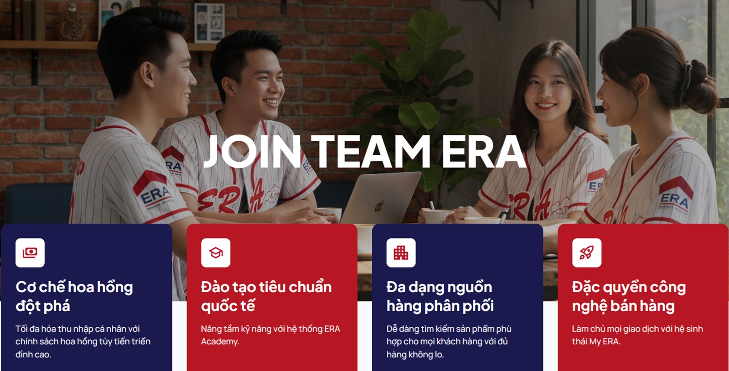 ERA Vietnam tuyển dụng nhân viên, cộng tác viên tư vấn bất động sản