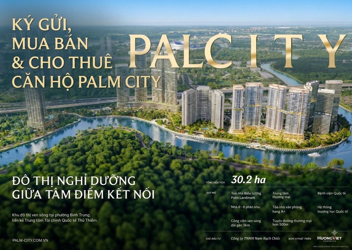 Nhận ký gửi, Mua Bán & Cho Thuê Căn Hộ Palm City ( Palm Heights & Palm River )